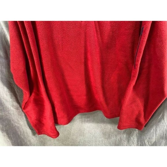Old Navy Sweater Adult Large Red Soft Fleece Long Sleeve 1/2 Zip Sweatshirt Mens - Picture 3 of 9
